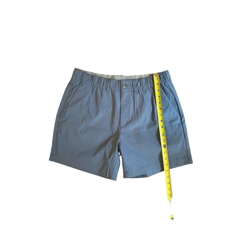 Wowie Shorts Mens L Pockets Elastic Stretch Waist Colorful Details Blue Summer